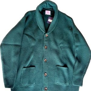 Turnbull & Asser Knitwear Ainsley Wool Dark Green Sweater